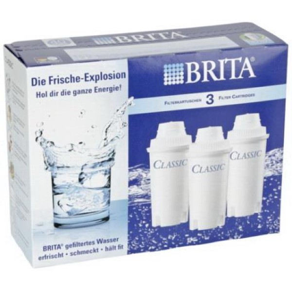 1X3 BRITA WATER CARTRIDGE PACK 3 CLASSIC SPARE CARTRIDGES